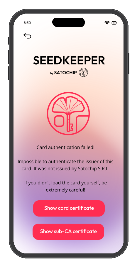 Authentication unsuccessful